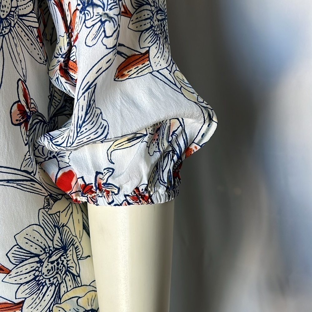 Love Kyla Size Embroidered Floral Boho Peasant Top - Picture 5 of 8